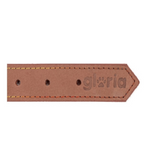 Hundehalsband Braun Leder XL – Unterseite mit Gloria-Prägung – Hund & Heim