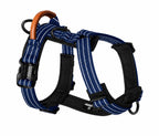 Marienblau reflektierendes Hundegeschirr mit gepolsterten Bereichen, verstellbaren Gurten und robustem Design für große Hunde. Das Outdoor Hundegeschirr bietet Komfort, Sicherheit und eine optimale Passform.
