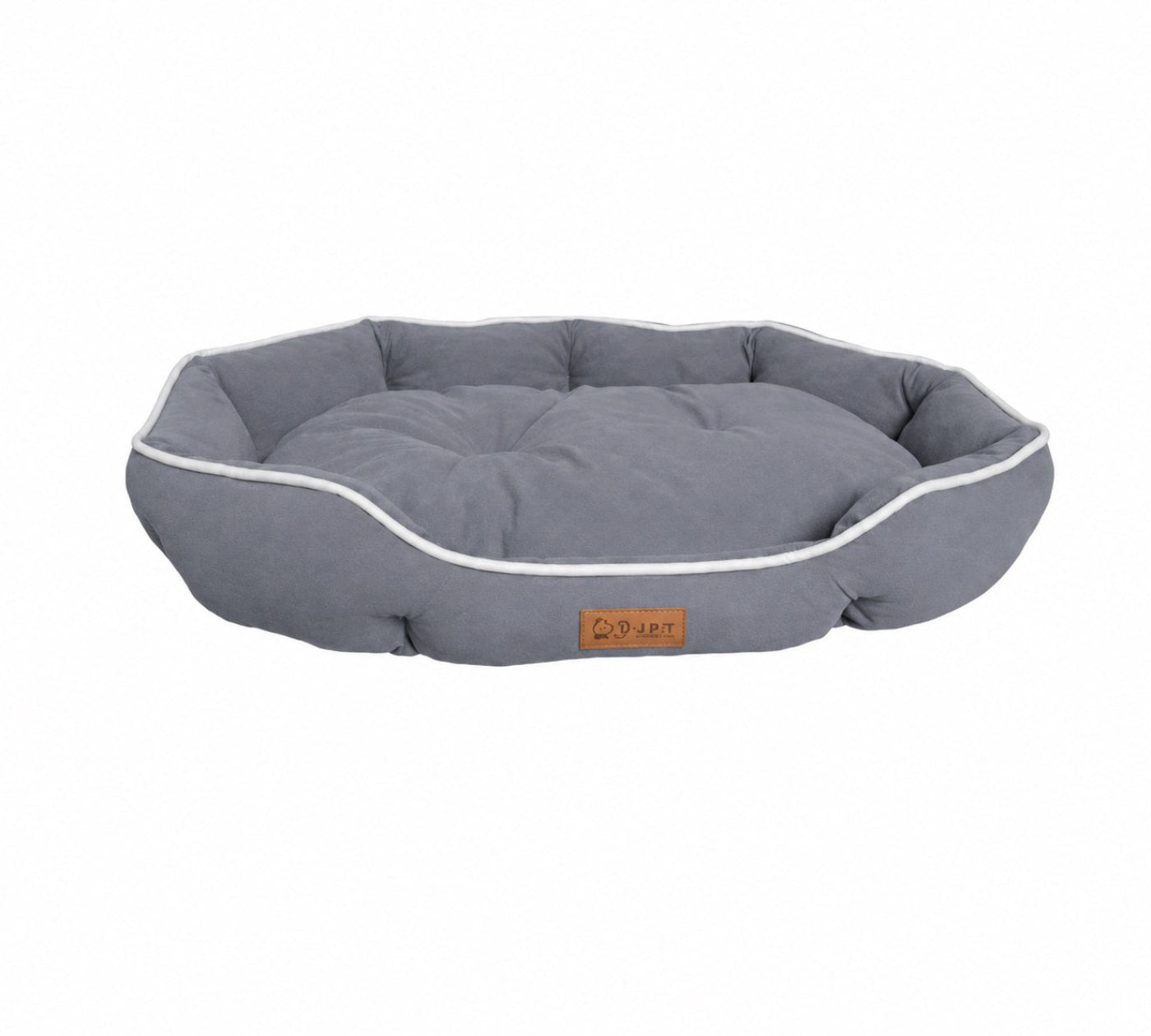 Orthopädisches Premium Hundebett in Graphitgrau mit extra weicher Polsterung, erhöhtem Rand und pflegeleichtem Bezug für kleine und große Hunde.