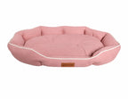 Orthopädisches Premium Hundebett in Rosé mit weicher Polsterung und erhöhtem Rand. Gemütlicher und pflegeleichter Schlafplatz für Hunde jeder Größe.