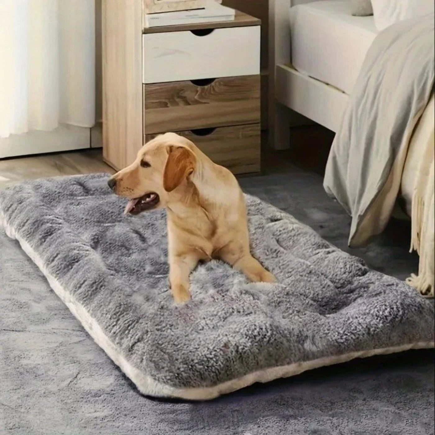 Premium Hundebett 120 × 60 cm – Flauschige Hundematte für große Hunde | Hund & Heim