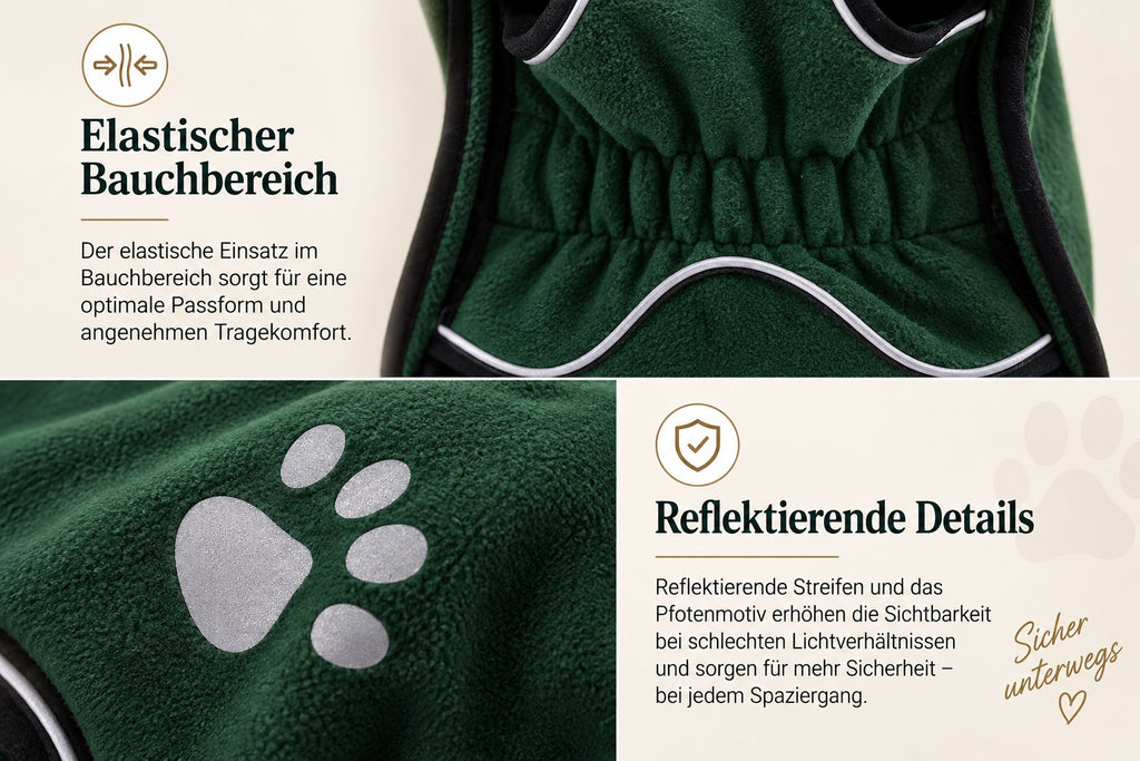 Hund & Heim Premium Fleece-Hundemantel – Warm, Winddicht & Wasserdicht
