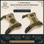 Hund & Heim Sicherheits-Hundegeschirr mit austauschbaren Klett-Patches auf der Rückseite für individuellen Look und sicheren Komfort