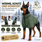 Hund & Heim Winter-Hundemantel in Olivgrün für kalte Wintertage