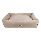 Hundebett Braun Frontansicht – Weiches Komfortbett Größe L (95 x 75 cm) | Hund & Heim